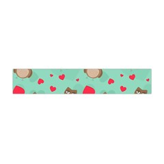 Owl Valentine s Day Pattern Flano Scarf (mini) by Bigfootshirtshop