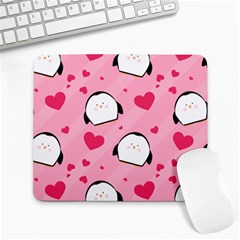 Penguin Love Pattern Large Mousepads by Bigfootshirtshop