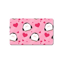 Penguin Love Pattern Magnet (name Card) by Bigfootshirtshop