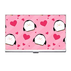 Penguin Love Pattern Business Card Holders by Bigfootshirtshop