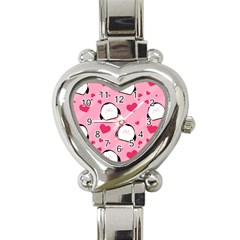 Penguin Love Pattern Heart Italian Charm Watch by Bigfootshirtshop