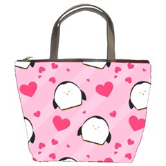 Penguin Love Pattern Bucket Bags by Bigfootshirtshop