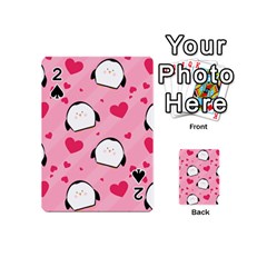 Penguin Love Pattern Playing Cards 54 (mini)  by Bigfootshirtshop