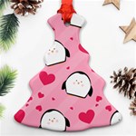 Penguin Love Pattern Ornament (Christmas Tree)  Front