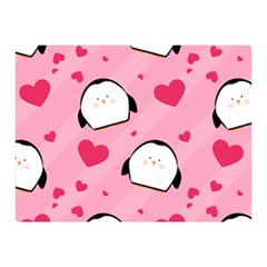 Penguin Love Pattern Double Sided Flano Blanket (mini)  by Bigfootshirtshop