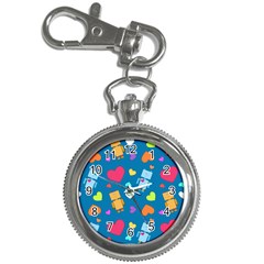 Robot Love Pattern Key Chain Watches