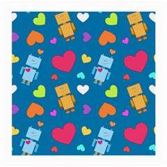 Robot Love Pattern Medium Glasses Cloth (2-Side)