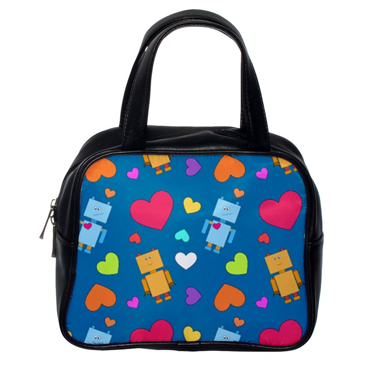 Robot Love Pattern Classic Handbags (One Side)