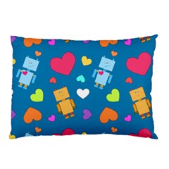 Robot Love Pattern Pillow Case