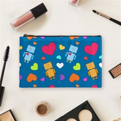 Robot Love Pattern Cosmetic Bag (Medium) 