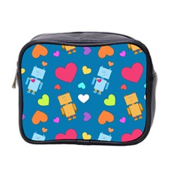 Robot Love Pattern Mini Toiletries Bag 2-Side