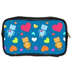 Robot Love Pattern Toiletries Bags