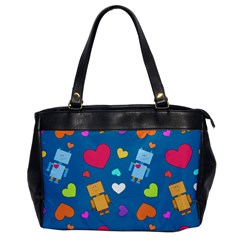 Robot Love Pattern Office Handbags