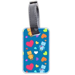 Robot Love Pattern Luggage Tags (two Sides) by Bigfootshirtshop