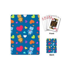 Robot Love Pattern Playing Cards (Mini) 