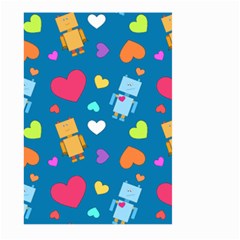 Robot Love Pattern Large Garden Flag (Two Sides)