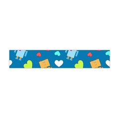 Robot Love Pattern Flano Scarf (Mini)