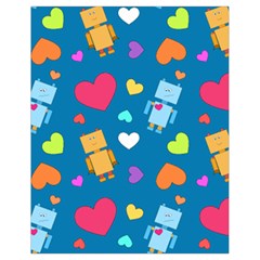 Robot Love Pattern Drawstring Bag (small) by Bigfootshirtshop