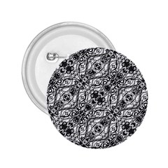 Black And White Ornate Pattern 2 25  Buttons by dflcprints