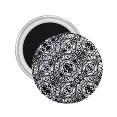 Black And White Ornate Pattern 2 25  Magnets by dflcprints