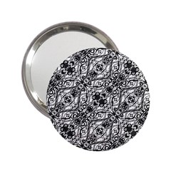 Black And White Ornate Pattern 2 25  Handbag Mirrors by dflcprints