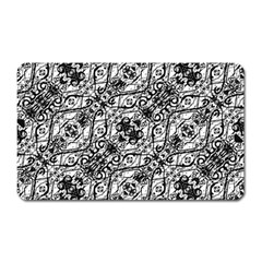 Black And White Ornate Pattern Magnet (rectangular) by dflcprints