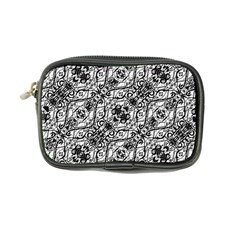 Black And White Ornate Pattern Coin Purse by dflcprints