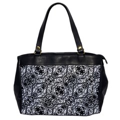 Black And White Ornate Pattern Office Handbags by dflcprints