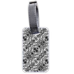 Black And White Ornate Pattern Luggage Tags (two Sides) by dflcprints