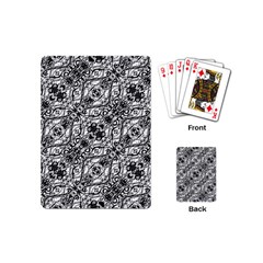 Black And White Ornate Pattern Playing Cards (mini)  by dflcprints