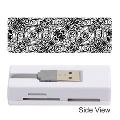 Black And White Ornate Pattern Memory Card Reader (stick)  by dflcprints