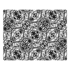 Black And White Ornate Pattern Double Sided Flano Blanket (large)  by dflcprints