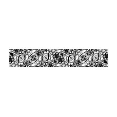 Black And White Ornate Pattern Flano Scarf (mini) by dflcprints