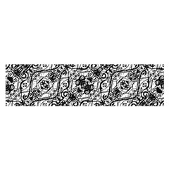 Black And White Ornate Pattern Satin Scarf (oblong) by dflcprints