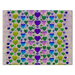 Love In Eternity Is Sweet As Candy Pop Art Rectangular Jigsaw Puzzl by pepitasart