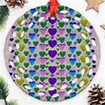 Love In Eternity Is Sweet As Candy Pop Art Round Filigree Ornament (Two Sides) Back