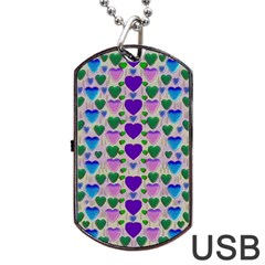 Love In Eternity Is Sweet As Candy Pop Art Dog Tag Usb Flash (two Sides) by pepitasart