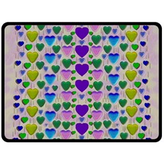 Love In Eternity Is Sweet As Candy Pop Art Double Sided Fleece Blanket (large)  by pepitasart