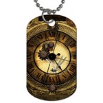 Wonderful Steampunk Desisgn, Clocks And Gears Dog Tag (Two Sides) Front