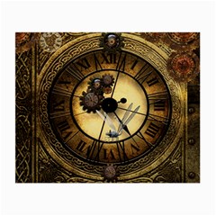 Wonderful Steampunk Desisgn, Clocks And Gears Small Glasses Cloth by FantasyWorld7