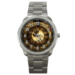 Wonderful Steampunk Desisgn, Clocks And Gears Sport Metal Watch