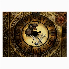 Wonderful Steampunk Desisgn, Clocks And Gears Large Glasses Cloth by FantasyWorld7