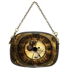 Wonderful Steampunk Desisgn, Clocks And Gears Chain Purses (one Side)  by FantasyWorld7