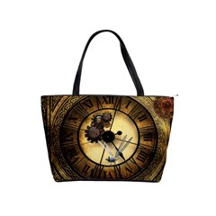 Wonderful Steampunk Desisgn, Clocks And Gears Shoulder Handbags by FantasyWorld7