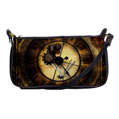 Wonderful Steampunk Desisgn, Clocks And Gears Shoulder Clutch Bags by FantasyWorld7