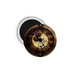 Wonderful Steampunk Desisgn, Clocks And Gears 1 75  Magnets by FantasyWorld7