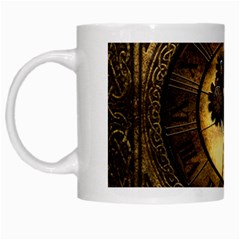 Wonderful Steampunk Desisgn, Clocks And Gears White Mugs by FantasyWorld7