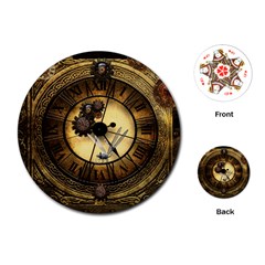 Wonderful Steampunk Desisgn, Clocks And Gears Playing Cards (round)  by FantasyWorld7