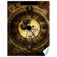 Wonderful Steampunk Desisgn, Clocks And Gears Canvas 18  X 24   by FantasyWorld7