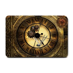 Wonderful Steampunk Desisgn, Clocks And Gears Small Doormat  by FantasyWorld7